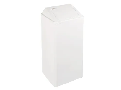 Afvalbak Staal Wit 80 Liter Met Push Klep