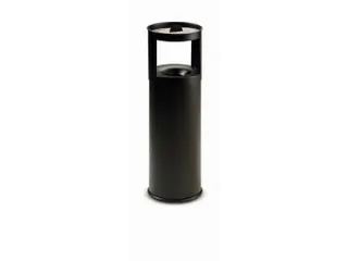 combi-asbak,HxØ 800x250mm,afvalbak inhoud 25l,romp staal zwart,blusko - 1