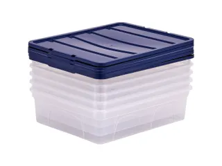 Opbergbox 12 Liter Transparant Blauw - 4