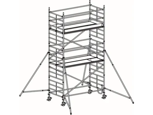 rolsteiger,reik H 6,4m,steiger H 5,64m,2platform(s),m. luik