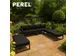 Ensemble De Salon Tout-en-un Noir + Anthracite