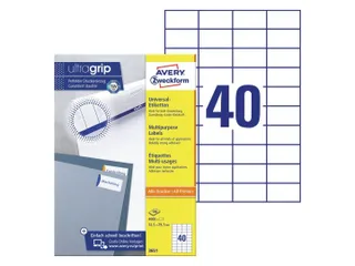 Etiket Avery 3651-200 52.5x29.7mm wit 8000 stuks - 2