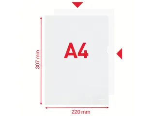 Insteekmap L-model Esselte standaard copy safe PP A4 transparant - 10
