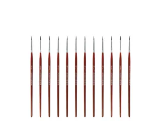 Penseel Kangaro Serie 120 rond Nr. 2/0 geitenhaar doos 12 stuks - 1