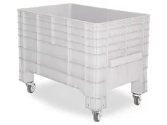 Stapelcontainer Pe Hxbxd 790x1030x630mm 276 Liter 4Wielen Grijs