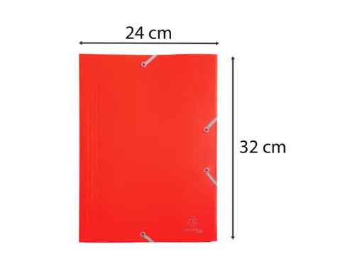 Elastomap A4, Polypropyleen A4 24x32cm, 150 Vellen, Rood