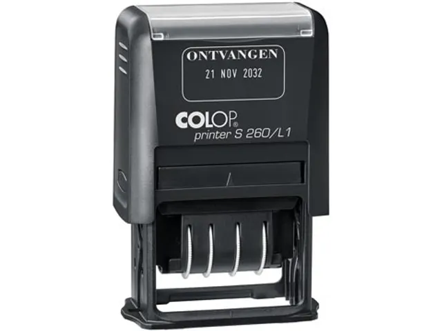 tekststempel datum ONTVANGEN