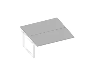 aanbouwtafel,v. benchtafel,HxBxD 730x1600x1600mm,blad grijs - 1
