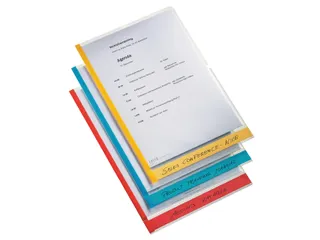 L-map Leitz premium A4 0.15mm PP gekleurde rand transparant - 1