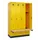 locker met bank,HxBxD 1950x1200x815mm,4vak,vak B 300mm,draaigrendel