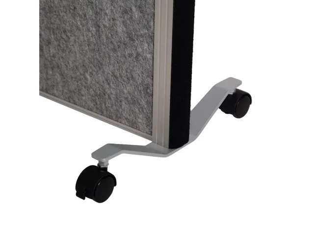 MAULconnecto Scheidingswand 1x donker Whiteboard kurk Mobiel Zilver