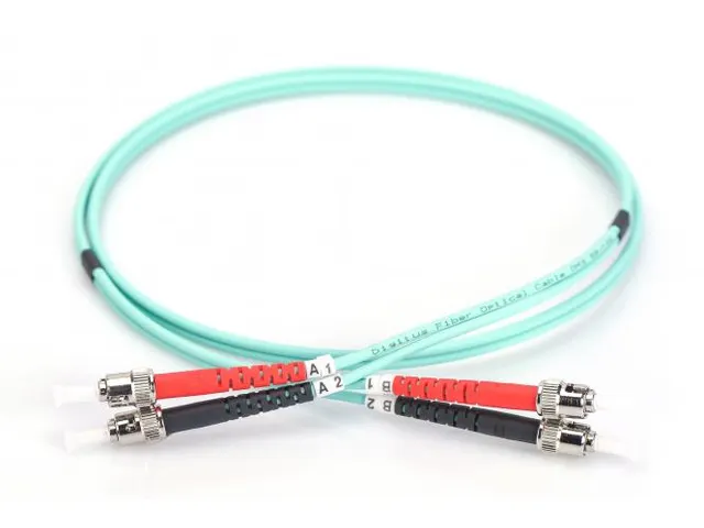 Glasvezel patchkabel, duplex, ST naar ST MM OM3 50/125 µ, 10 m