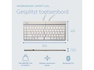 Toetsenbord R-Go Split Break QWERTY WL Wit - 7