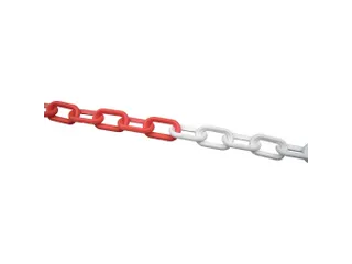 afzetketting,v. afzetpaal met ketting,L 50m,rood/wit - 1