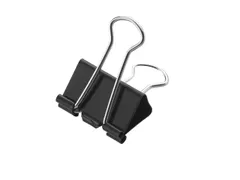 Papierklem Westcott 25mm metaal zwart 12stuks in doos