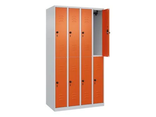 dubbeldekse locker,HxBxD 1850x1000x500mm,4x2vak.,vak B 250mm