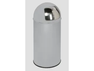 Afvalbak 50 liter hxØ 740x350mm zilverkleurig - 1