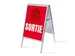Stoepbord A1 complete set met print "SORTIE" Rood