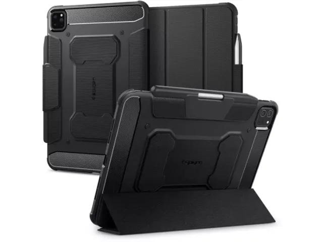 Spigen Rugged Armor iPad Pro 2024 11 inch hoesje zwart