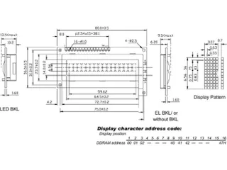 LCD 16 x 1 Bottom View Reflectief - 1