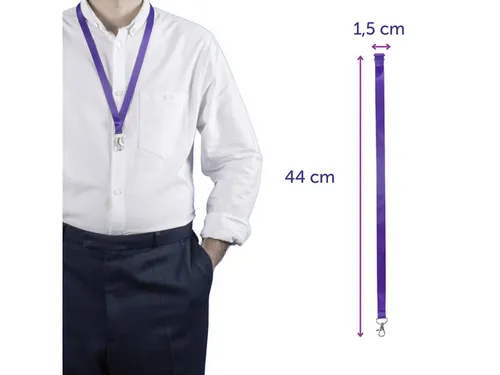 Lanyard Avery rPET lila 440x15mm met karabijnhaak 10 stuks