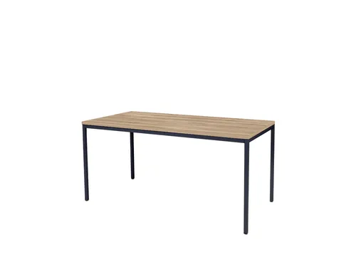 Domino Basic Tafel Vaste Hoogte 160x80 honey castello zwart 4-poots