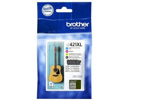 Inktcartridge Brother LC-421XLVAL zwart + 3 kleuren