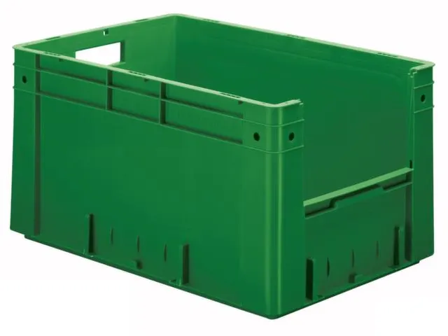 Euronorm Stapelkrat Groen 320x600x400mm 60l Gesloten Grijpopening