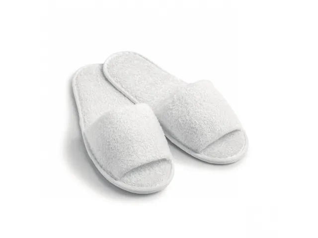 Hotelslipper met open neus Wit 100 paar met papieren wikkel