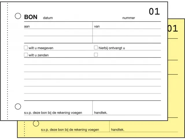 Carnet de reçus Sigel Expres A6 avec bloc carbone a 2x50 feuilles