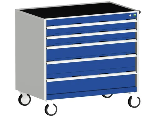 ladekast HxBxD 980x1050x650mm 5laden romp RAL7035 front RAL5010