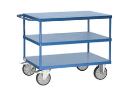 Tafelwagen 2423B 600kg 1200x800mm 3 etages staalplaat rubber wielen