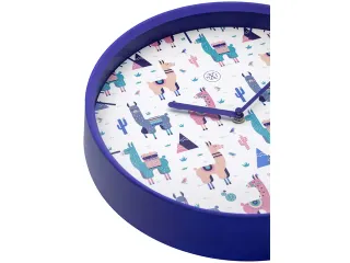 Wandklok nXt Alpalca dia 30cm kunststof blauw - 4