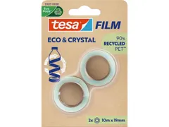 Tesa Eco+Crystal Plakfolie Transparant 19mmX10M 2 Stuks