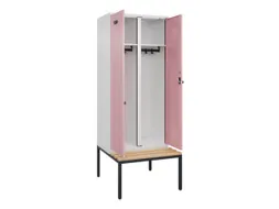 locker met bank,voor scheiding van kleding,HxBxD 2120x800x815mm,2vak
