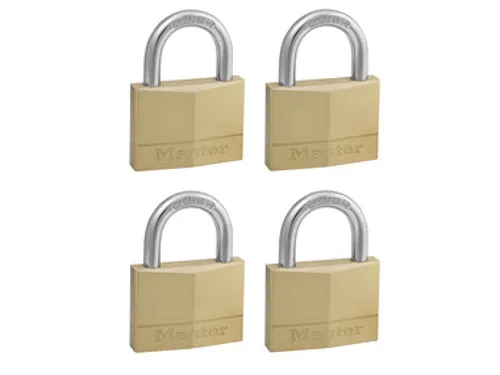 Hangslot MasterLock 4 gelijksluitend messing 50mm