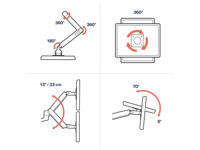 Ergotron LX Series 45-610-224 2 Schermen Monitor 24 Inch Zwart