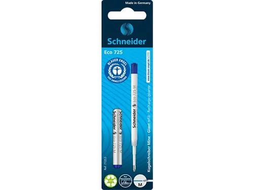 Balpenvulling Schneider Eco blauw 2 stuks op blister
