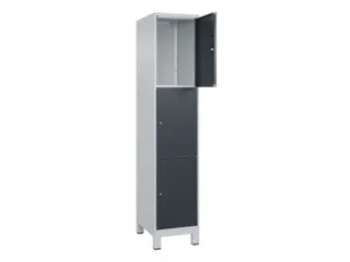 lockerkast,HxBxD 1950x400x500mm,1x3vakken,vak B 400mm,cil.-slot,voeten - 1