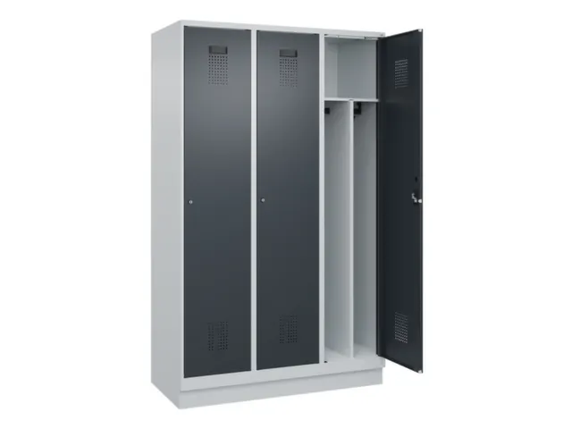 locker voor scheiding van kleding,HxBxD 1950x1200x500mm,3vak