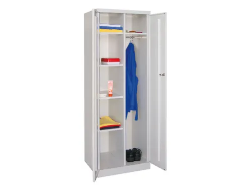 kleding-/wasgoedkast,RAL 7035,HxBxD 1800x600x500mm,vak B 300mm