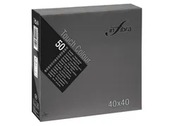 Infibra servet 40x40cm 1/4 vouw Zwart 24x50 stuks