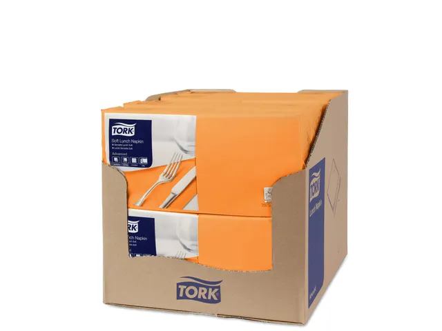 Tork 477870 Soft Lunchservet Advanced Oranje 33x33cm