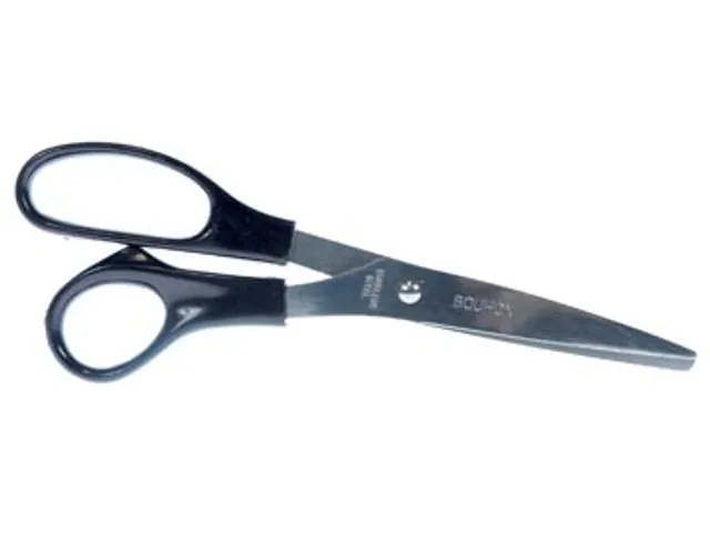 schaar Inox 21 cm, voor rechtshandigen, zwart