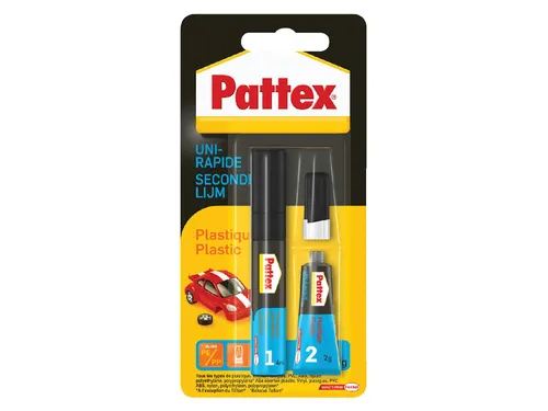 Secondenlijm Pattex all plastic tube 2 gram op blister