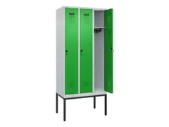 locker,HxBxD 2120x900x500mm,3vak,vak B 300mm,draaigrendel