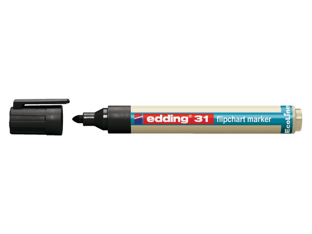 Viltstift edding 31 Eco voor flipover rond 1.5-3mm zwart | FlipoverOnline.nl