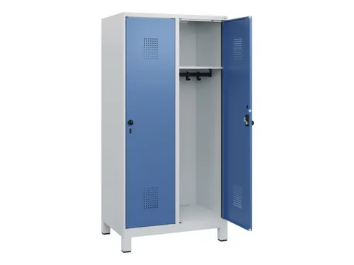 schoollocker,HxBxD 1630x800x500mm,2vak,vak B 400mm,draaigrendel,voeten