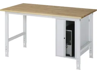 pc-roldeurkast,v. werkbank,HxBxD 620x360x650mm,kabeldoorvoer - 2