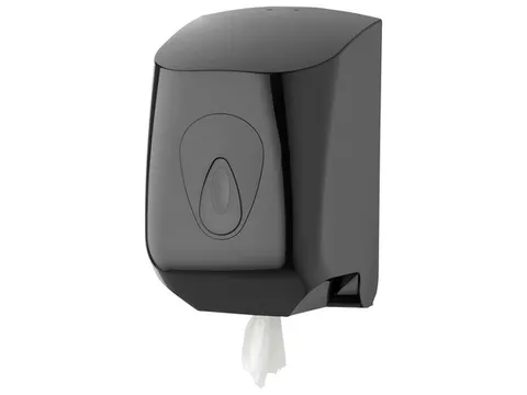 PlastiQline Poetsroldispenser midi kunststof zwart wandmontage